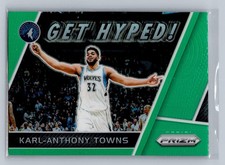 2017-18 Panini Prizm #GH-KT Karl-Anthony Towns Get Hyped! Prizms Green