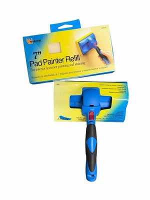 Warner 7  Pad Painter with Handle + 7  Refill Pad - Blue Adjustable Paint Tool