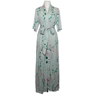 Marianna Deri, Wickelkleid, Größe: XS, Blau/Grün/Pink, Viskose, Gepunktet #vZz