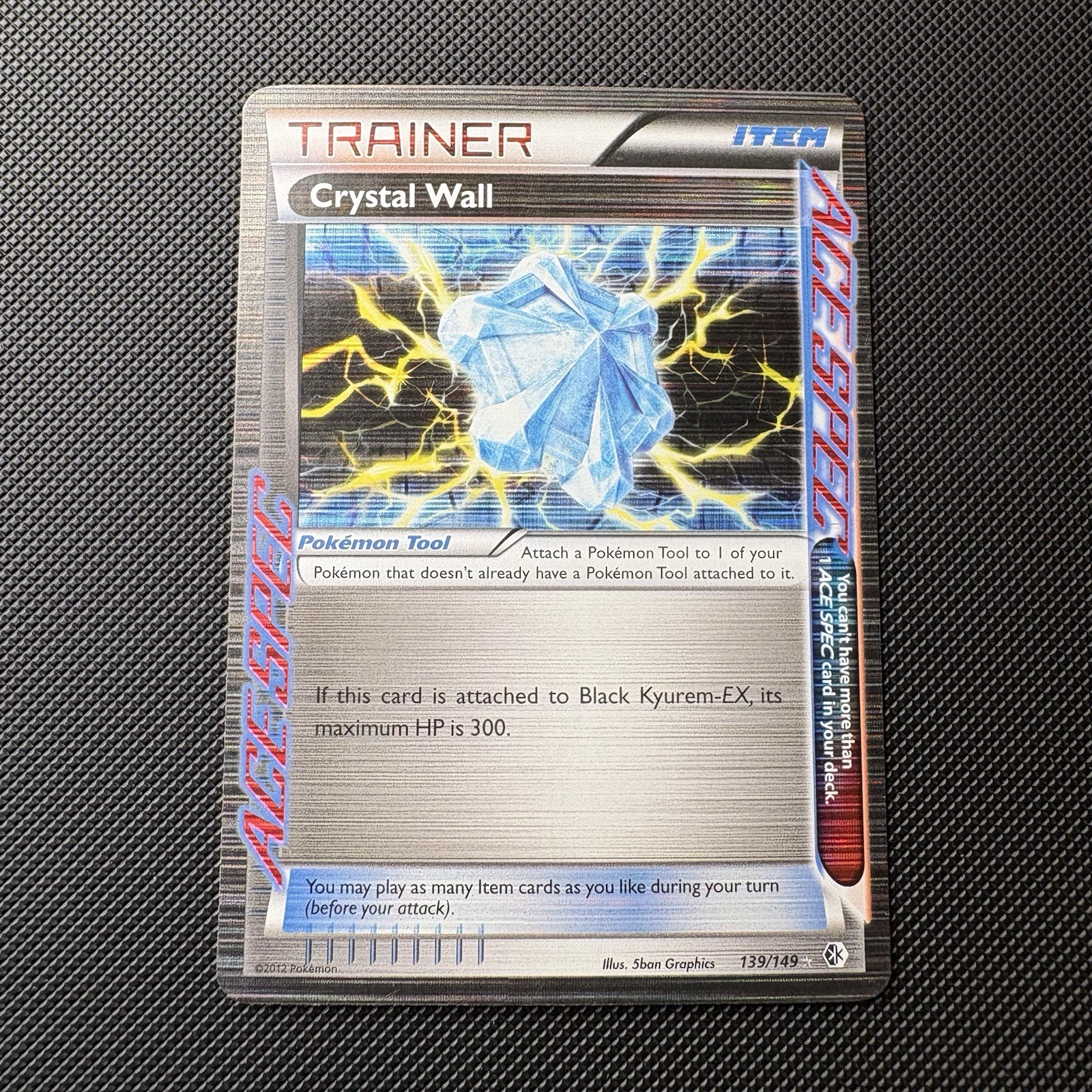 Pokemon - Crystal Wall - 139/149 - BW Boundaries Crossed - Holo - Rare Ace NM