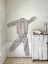 SET Vintage Pajamas French PJ's flannel soft woman's medium Brushed cot