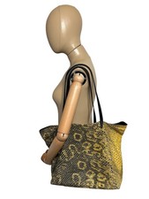Vtg Roberto Cavalli Yellow Snakeskin Print To...
