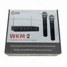 Center Stage WKM-2 Karaoke Mixer System with 2 Wireless Microphones Complete