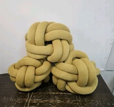 Design House Stockholm Knot Cushion Lot Of 3 Gold Decorative Pillow Cushion 