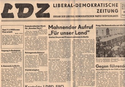 DDR Zeitung LDZ Halle Saale 29.11.1989 Geburtstag Zeitung Hochzeit Genscher FDP