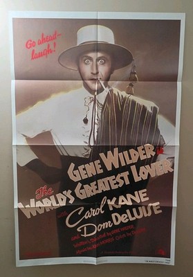 Gene Wilder 1977 THE WORLDS GREATEST LOVER - Movie Poster Paramount 40.5'' x 27'' 