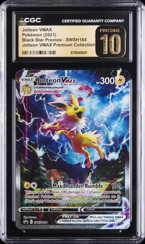 2021 POKEMON BLACK STAR PROMOS #SWSH184 JOLTEON VMAX CGC 10 PRISTINE