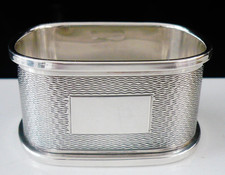 Sterling Silver Napkin Ring, W I Broadway & Co, Hallmarked Birmingham 1989