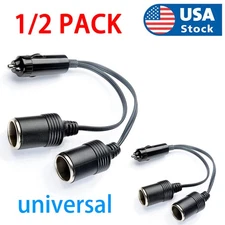 12v Auto Outlet Dual Car Cigarette Lighter Splitter Charger Power Socket Adapter