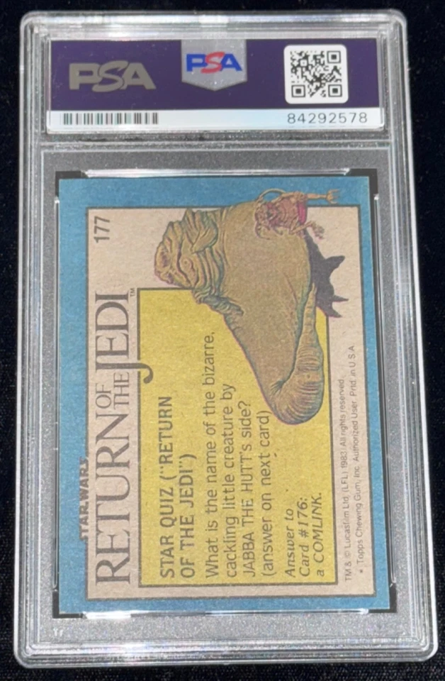 Dave Prowse "Darth Vader" Topps STAR WARS ROTJ Signed Rookie Card Auto (RC) PSA - Image 4 of 4