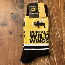 Buffalo Wild Wings BDUBS LEGENDS Logo Socks Adult One Size New w/ Pin