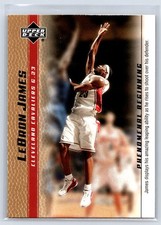 2003-04 Upper Deck Phenomenal Beginning #12 LeBron James Gold Rookie Card. rookie card picture