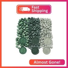 300Pcs Wax Seal Beads, Green Mix Sealing Wax Beads for Wax Seal Stamp, Olive Gre