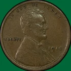 1918 Lincoln Wheat Cent Extremely Fine XF Coin #40969