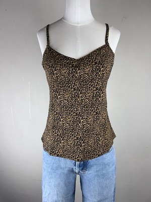 Gilli Leopard Tank Top XS Petite Glam Chic Classic Lightweight Cheetah NWT Flowy