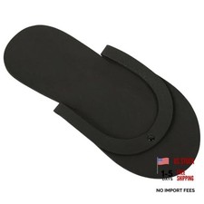 Comfy Pedi Slippers, Disposable Foam Pedicure Slippers for Nail Salons Black