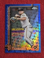 2025 Topps Chrome Logofractor Willy Adames Blue Refractor /150 Giants #282
