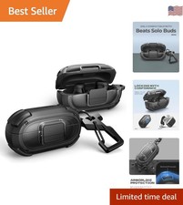 Rugged Protective Case for Beats Solo Buds - Secure Carabiner  Cleaning Tool