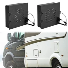 2PCS 4 inch For RV Camper Truck Trailer Square Bumper Plug End Cap Cover Black