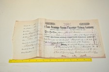 1897 East Aramingo Ave Passenger Railway Co Certificato Stock Filadelfia