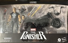 THE PUNISHER WITH MOTORCYCLE Marvel Legends Series Deluxe  - NEW & SEALED  OOP