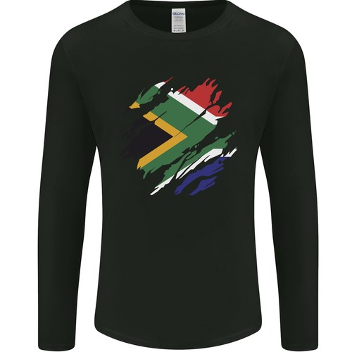 AFRIQUE DU SUD Crâne Africain Drapeau Gym Motard Hommes T-Shirt EUR 21