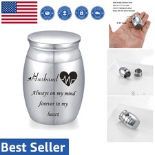 Elegant Mini Keepsake Urn 1.57" - Stainless Steel Heart Design for Ashes