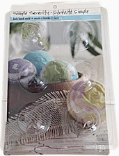 Simple Serenity Bath Bomb and Lotion Molds 3 Plastic Ball Shape Bombs, New