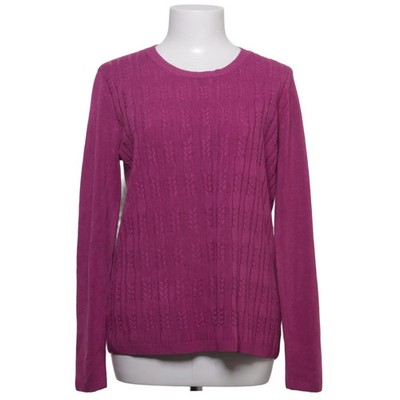Cashmere-Feeling, Strickpullover, Größe: M, Pink, Chevron, Zopfstrick #uP7