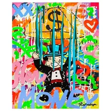 Nastya Rovenskaya- Mixed Media on Canvas "Dream Big"