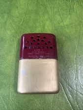 VINTAGE EARLY 1950s JON-E HAND WARMER STANDARD SIZE PAT. PENDING Rare Red Gold