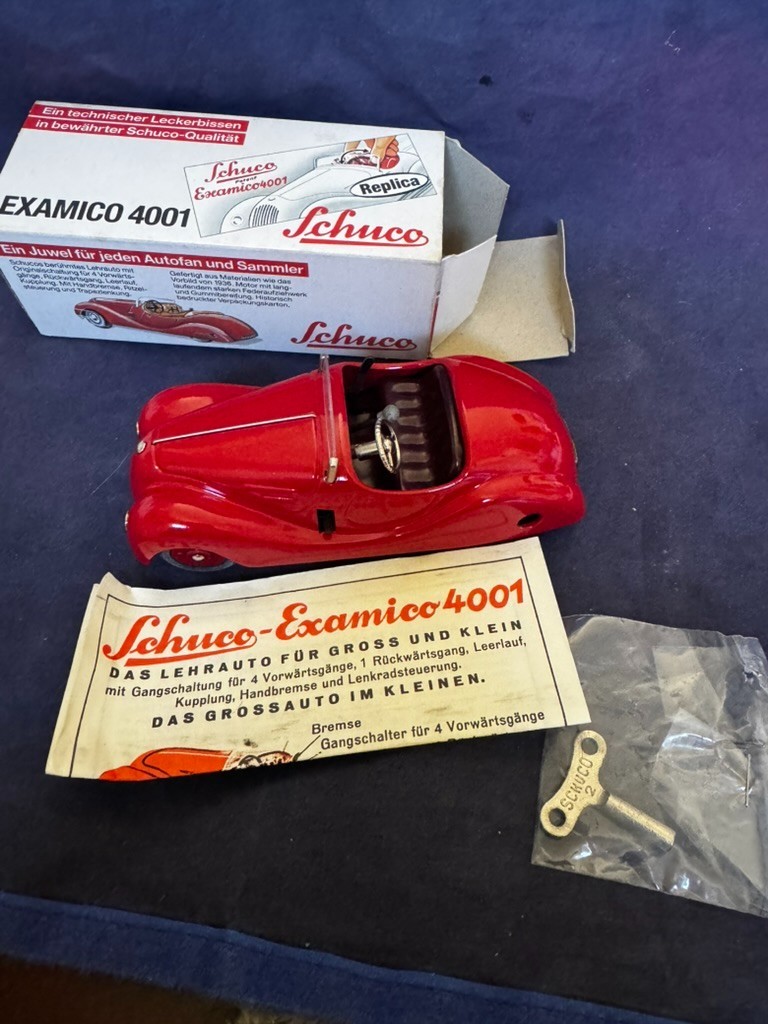 NOS Vintage BMW 328 Schuco Examico 4001 Wind Up Car Toy Model