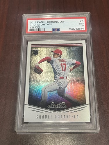 Panini 2018 Chronicles Studio Shohei Ohtani RC #3 Angels PSA 7