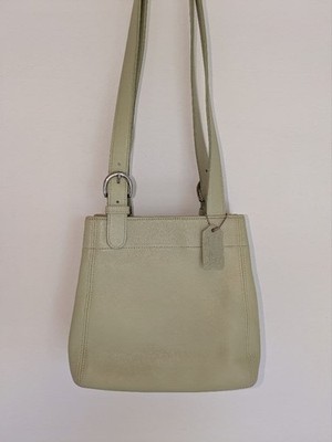 ヴィンテージ もの COACH 4157 Pistachio Green Silver Buckle Bag Leather Hardware