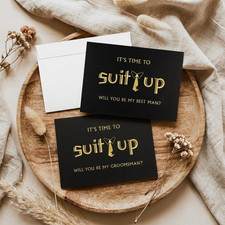 8 Pcs Groomsmen Proposal Cards 7 Will You Be My Groomsman and 1 Best Man Card wi