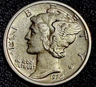 1926-D Mercury Dime  10C Denver Mint uncirculated details strong full hair curl
