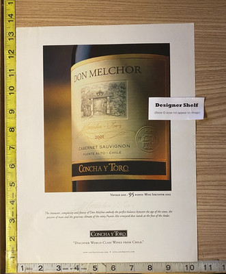 Don Melchor Concha Y Toro Cabernet Wines 2001 Print Advertisement