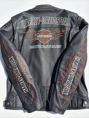 Harley Davidson Men's RIDE READY Black Leather Jacket Medium 98000