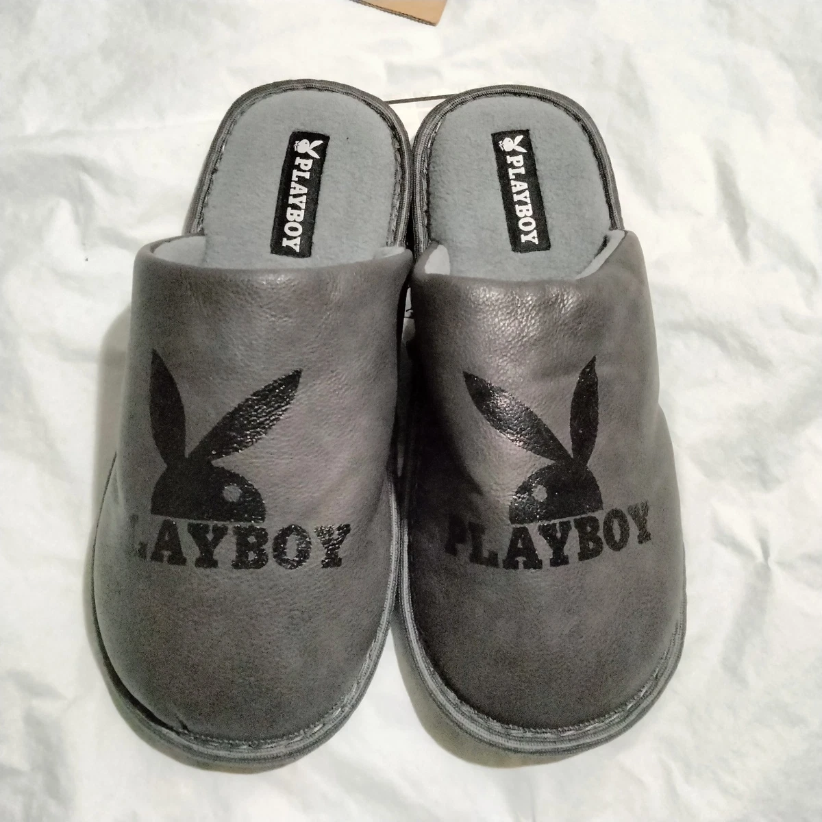 PLAYBOY MEN VELOUR SLIP ON SLIPPERS X 13/14 ROYAL BLUE MEMORY FOAM DAPPER RETRO Playboy Shoes for Men for sale | eBay main image 2