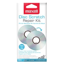 Maxell 190510 Disc Scratch Cleaner & Repair Kit for CD/DVD - Eliminates Disc