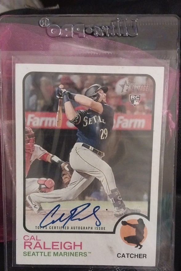 2022 Topps Heritage - Real One Autographs Cal Raleigh #ROA-CR (AU, RC)