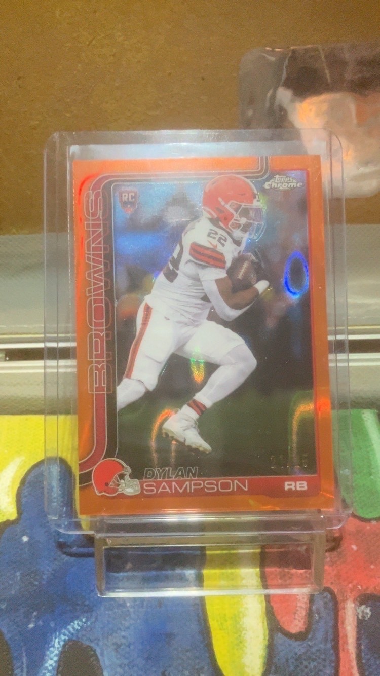 2025 Topps Chrome -Dylan Sampson #308 Orange Wave Refractor /25