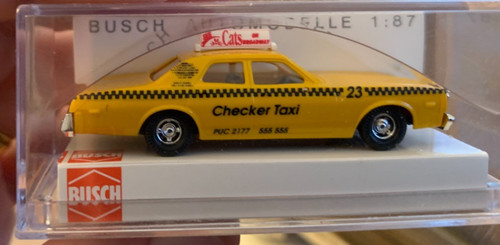 Muy Raro Busch HO 1/87 #46607 Dodge Monaco New York City Checker Taxi Cab Nuevo en Caja | Zustand: New
