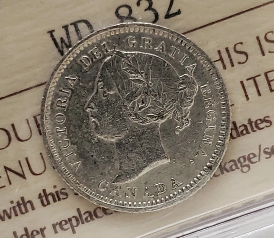 1886 CANADA SILVER 10 CENTS - ICCS EF40 - SMALL 6; OBV 5; CLEANED - DIME - Image 2 of 4