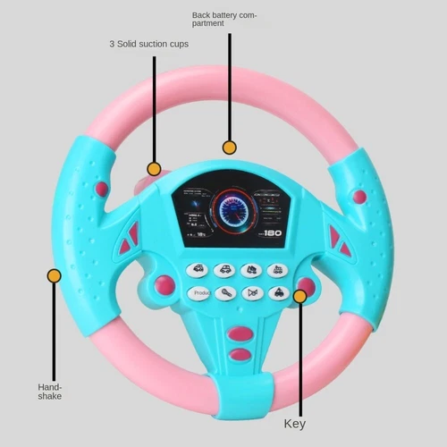 Montessori Simulation Steering Wheel Toys Simulate Driving Car Toy Kids Toys - Picture 9 of 14