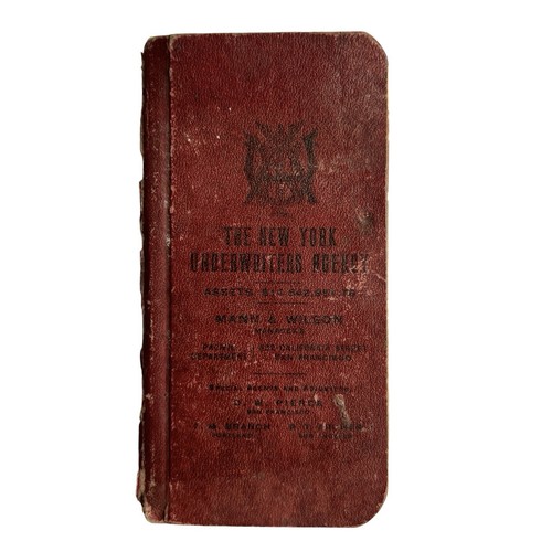 New York Underwriters Insurance 1904 Vintage Notebook Mann & Wilson Moscow Idaho - Picture 2 of 6
