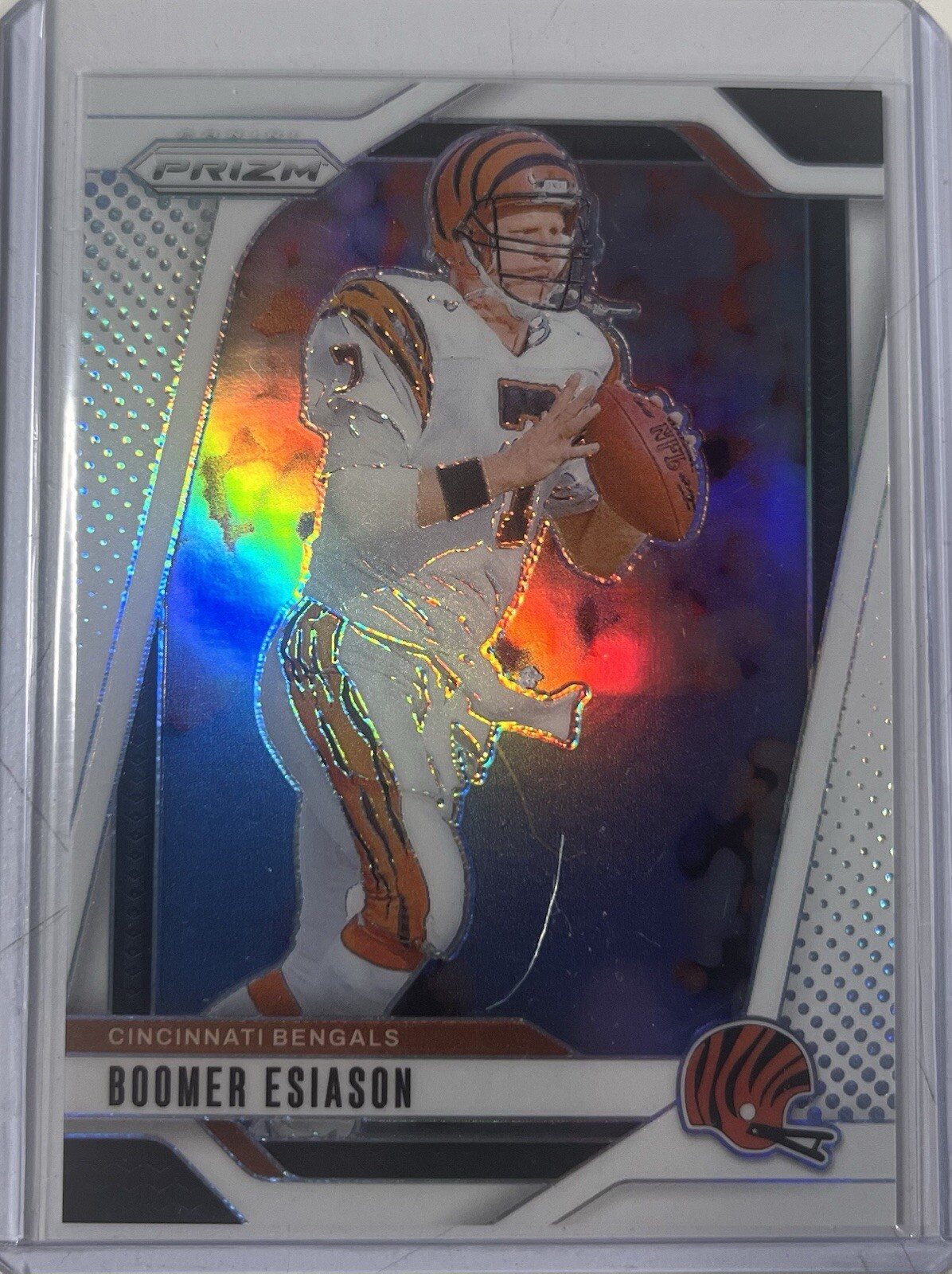 2024 Panini Prizm Boomer Esiason White Prizm #/35 Cincinnati Bengals