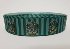 Harry Potter, Hogwarts House, Slytherin, Grosgrain Ribbon 1" By the yard NEW