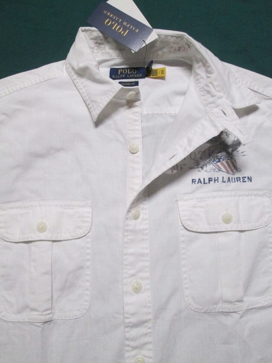 001 - Сорочка трендова довга сорочка оверсайз polo ralph lauren - Polo Ralph  Lauren Men's Shirt White 710801500