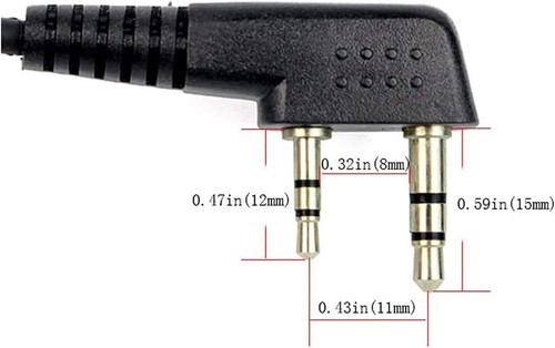 10-Pack Walkie Talkie Earpiece with Retractable Mic - D-Ring Compatible Headsets - Zdjęcie 8 z 11